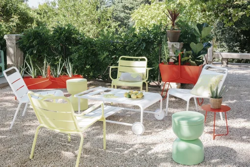 Online Table Basse Luxembourg Metal Vert / Avec Roues - 105 X 65 Cm - Unisexe Tables Basses De Jardin