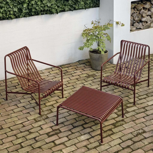 Cheap Table Basse Palissade Metal Rouge / 81,5 X 86 X H 38 Cm - R & E Bouroullec - Unisexe Tables Basses De Jardin