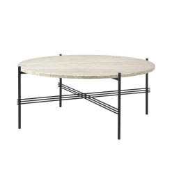 Fashion Table Basse Ts Outdoor Pierre Beige / Travertin - O 80 X H 35 Cm - Unisexe Tables Basses De Jardin