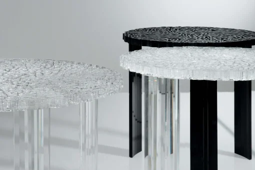 Hot Table Basse T-Table Alto Plastique Transparent / O 50 X H 44 Cm - Unisexe Tables De Chevet