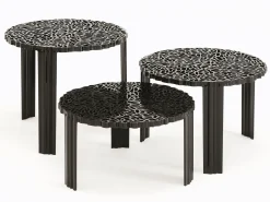 Hot Table Basse T-Table Alto Plastique Transparent / O 50 X H 44 Cm - Unisexe Tables De Chevet
