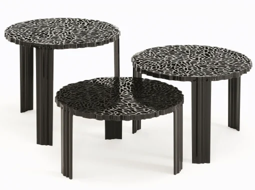 Hot Table Basse T-Table Alto Plastique Transparent / O 50 X H 44 Cm - Unisexe Tables De Chevet