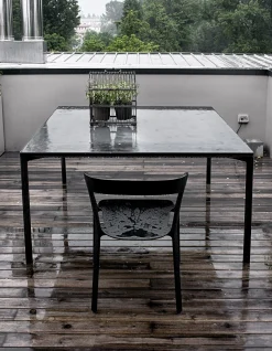 Hot Table Carree Boiacca Pierre / 140 X 140 Cm - Beton - Unisexe Tables De Jardin
