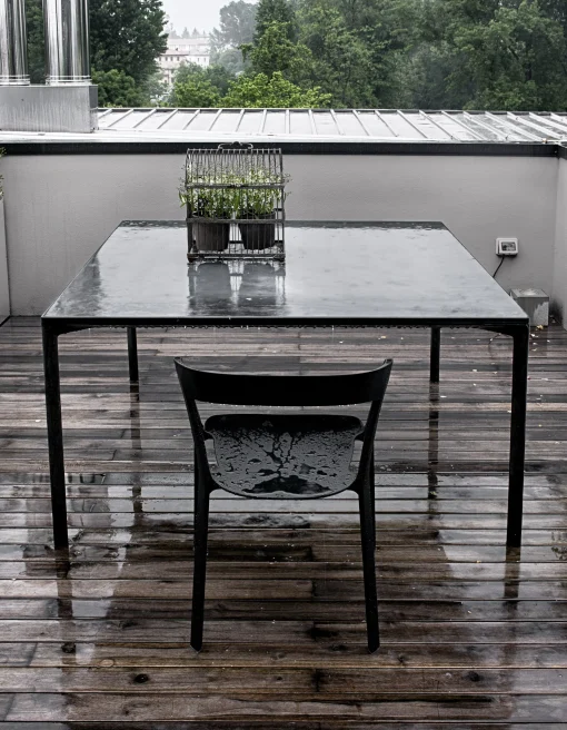 Hot Table Carree Boiacca Pierre / 140 X 140 Cm - Beton - Unisexe Tables De Jardin