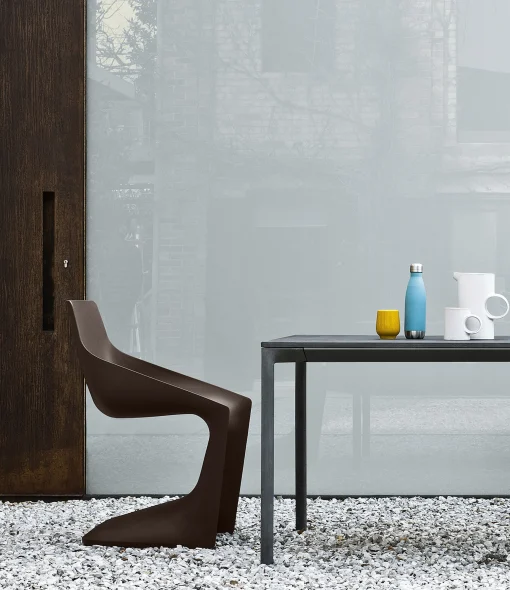 Hot Table Carree Boiacca Pierre / 140 X 140 Cm - Beton - Unisexe Tables De Jardin