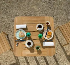 Flash Sale Table Carree Pevero Bois Naturel / 80 X 80 Cm - - Unisexe Tables De Jardin