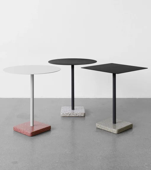 Best Sale Table Carree Terrazzo Metal Pierre Noir / 60 X 60 Cm - Unisexe Tables