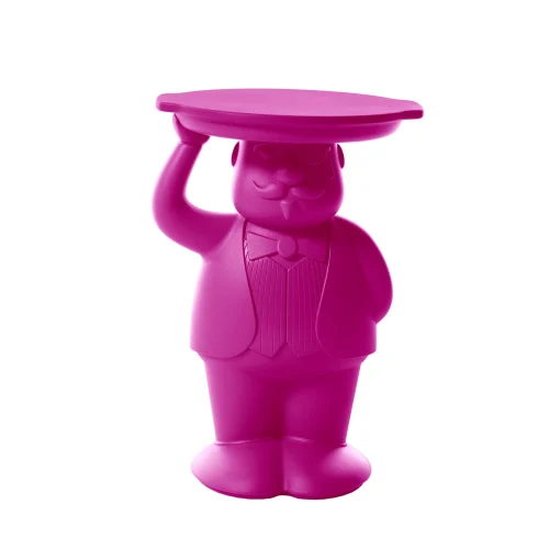 Clearance Table D'Appoint Ambrogio Plastique Rose / 42,5 X 38,5 X H 60,5 Cm - Polyethylene - Unisexe Tables Basses De Jardin