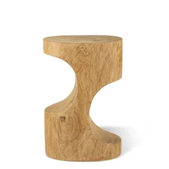 Discount Table D'Appoint Double Arch/ Table D'Appoint - Bois Sculpte Main - Unisexe Tables Basses De Jardin