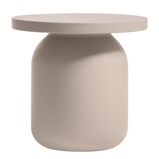 Clearance Table D'Appoint Juju Plastique Marron Gris Beige / Tabouret O 52 Cm - Unisexe Tabourets D'extérieur