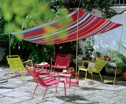 Shop Table D'Appoint Luxembourg Metal Vert Gris / Pouf - L 42 Cm - Unisexe Tables Basses De Jardin