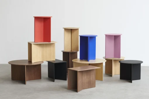 Flash Sale Table D'Appoint Slit Wood Bois/ Haute - O 35 X H 47 Cm / Bois - Unisexe Tables De Chevet