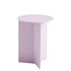 New Table D'Appoint Slit Wood Bois/ Haute - O 35 X H 47 Cm / Bois - Unisexe Tables De Chevet