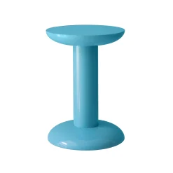 Hot Table D'Appoint Thing Metal Bleu / Tabouret - By George Sowden / Alu Recycle - Unisexe Tabourets D'extérieur