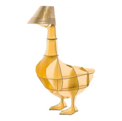Hot Table De Chevet Junon Gold Plastique Or Metal / Lampe Oie - L 76 X H 95 Cm / Edition Limitee Numerotee - Unisexe Mobilier Kids