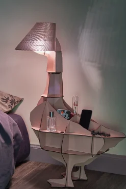 Outlet Table De Chevet Junon Plastique/ Lampe - 1 Tiroir / L 76 X H 95 Cm - Unisexe Mobilier Kids