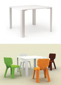 Store Table Enfant Linus Plastique Bois75 Cm X 75 Cm - Unisexe Mobilier Kids