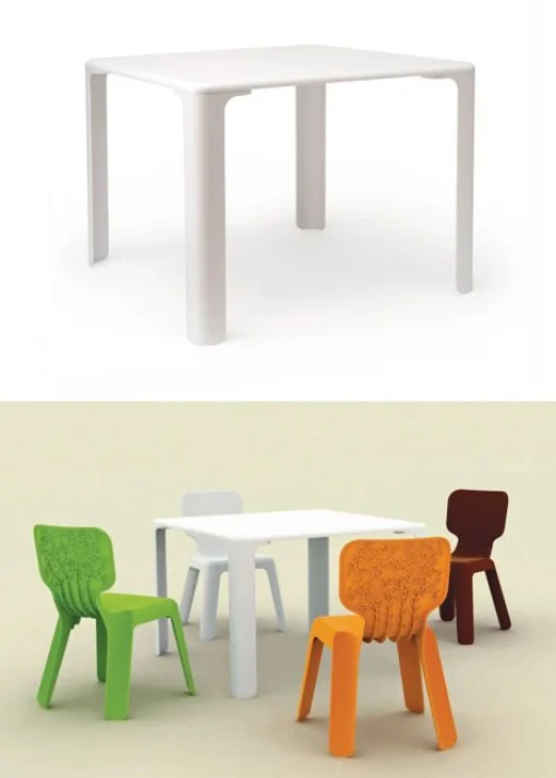 Store Table Enfant Linus Plastique Bois75 Cm X 75 Cm - Unisexe Mobilier Kids