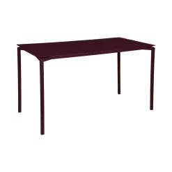 New Table Haute Calvi Metal Rouge / 160 X 80 Cm X H 92 Cm - 6 Personnes - Unisexe Tables Hautes Et Bars D'extérieur