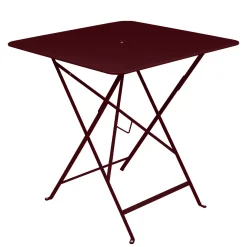 New Table Pliante Bistro + Metal Rouge / 71 X 71 Cm - Trou Pour Parasol / Usage Intensif - Unisexe Tables