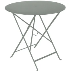Flash Sale Table Pliante Bistro Metal Gris /O 77 Cm - Trou Pour Parasol - Unisexe Tables