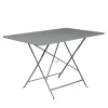New Table Pliante Bistro Metal Gris / 117 X 77 Cm - 6 Personnes - Trou Parasol - Unisexe Tables