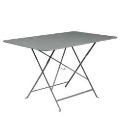 New Table Pliante Bistro Metal Gris / 117 X 77 Cm - 6 Personnes - Trou Parasol - Unisexe Tables