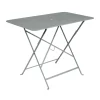 Discount Table Pliante Bistro Metal Gris / 97 X 57 Cm - 4 Personnes - Trou Parasol - Unisexe Tables