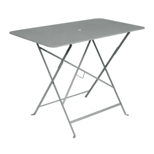 Discount Table Pliante Bistro Metal Gris / 97 X 57 Cm - 4 Personnes - Trou Parasol - Unisexe Tables