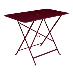 New Table Pliante Bistro Metal Rouge / 97 X 57 Cm - 4 Personnes - Trou Parasol - Unisexe Tables