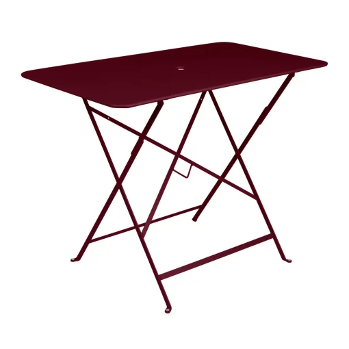 New Table Pliante Bistro Metal Rouge / 97 X 57 Cm - 4 Personnes - Trou Parasol - Unisexe Tables