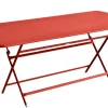 Cheap Table Pliante Caractere Metal Rouge Orange / 90 X 190 Cm - 8 A 10 Personnes - Unisexe Tables