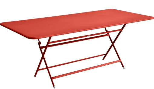 Cheap Table Pliante Caractere Metal Rouge Orange / 90 X 190 Cm - 8 A 10 Personnes - Unisexe Tables