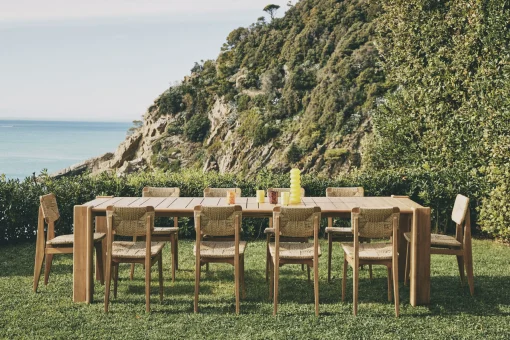 Cheap Table Rectangulaire Atmosfera Bois Naturel / 209 X 105 Cm - 6 Personnes / Teck - Unisexe Tables De Jardin