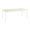 Best Sale Table Rectangulaire Balcony Metal Beige / 190 X 87 Cm - Unisexe Tables De Jardin