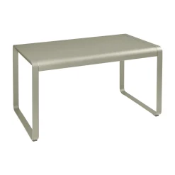 Hot Table Rectangulaire Bellevie Metal Beige / 140 X 80 Cm - 4 Personnes - Unisexe Tables De Jardin