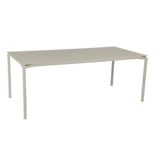 Sale Table Rectangulaire Calvi Metal Gris / 195 X 95 Cm - Aluminium / 10 A 12 Personnes - Plateau Demontable - Unisexe Tables De Jardin