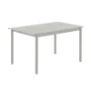 Clearance Table Rectangulaire Linear Metal Gris / 140 X 75 Cm - Unisexe Tables De Jardin