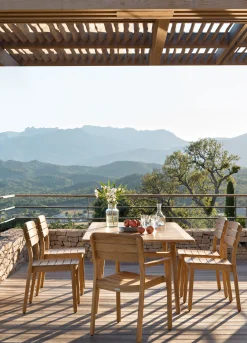 Hot Table Rectangulaire Lodge Bois Naturel / - Unisexe Tables De Jardin