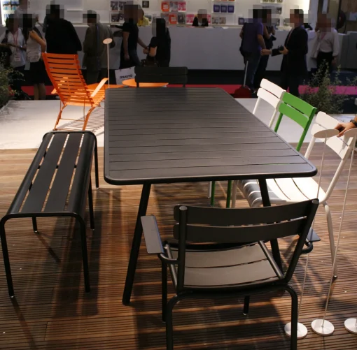 Best Table Rectangulaire Luxembourg Metal Marron Beige / 8 Personnes - 207 X 100 Cm - Aluminium - Unisexe Tables