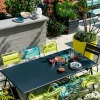 Shop Table Rectangulaire Monceau Metal Gris / 194 X 94 Cm - 8 Personnes - Unisexe Tables