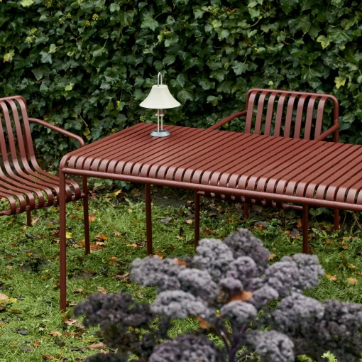 Store Table Rectangulaire Palissade Metal Rouge / 170 X 90 Cm - R & E Bouroullec - Unisexe Tables De Jardin