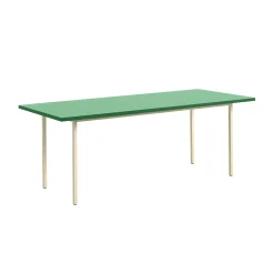 Shop Table Rectangulaire Two-Colour Bois Vert / 200 X 90 Cm - Mdf Valchromat® - Unisexe Tables