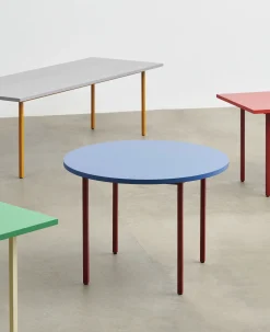 Shop Table Rectangulaire Two-Colour Bois Vert / 200 X 90 Cm - Mdf Valchromat® - Unisexe Tables