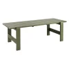 Sale Table Rectangulaire Weekday Bois Vert / 230 X 83 Cm - Unisexe Tables De Jardin