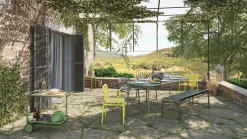 Clearance Table Rectangulaire Week-End Medium Metal Marron / 180 X 85 Cm - Aluminium / 6 Personnes - Unisexe Tables De Jardin