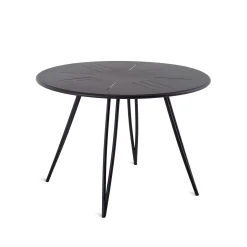 Discount Table Ronde Ariete Marron Metal / O 110 - Unisexe Tables De Jardin