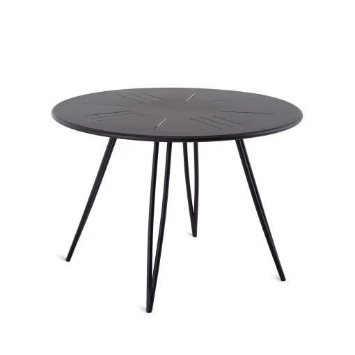 Discount Table Ronde Ariete Marron Metal / O 110 - Unisexe Tables De Jardin