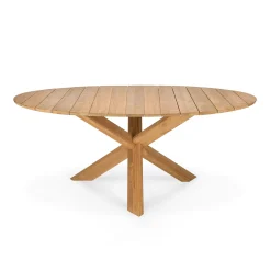 Outlet Table Ronde Circle Outdoor Bois Naturel / - O 163 Cm / 6 Personnes - Unisexe Tables De Jardin