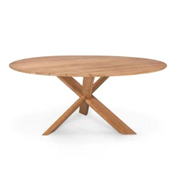 Outlet Table Ronde Circle Outdoor Bois Naturel / - O 163 Cm / 6 Personnes - Unisexe Tables De Jardin